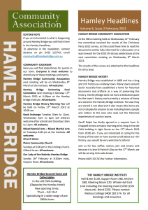 Hamley Bridge Community newsletter for Hamley Bridge.